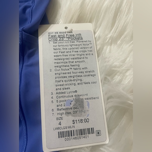 Lululemon Fast and Free High-Rise Crop 23” Pockets - Picture 10 of 15